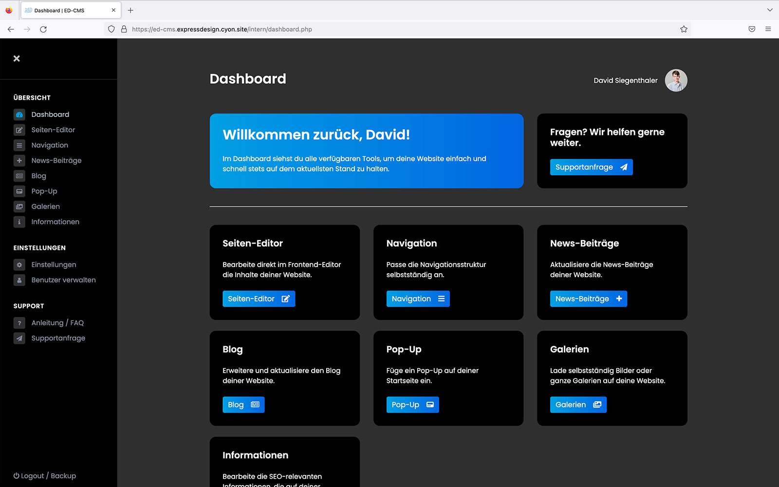 ED-CMS | Content Management System für deine Website Thun Bern Schweiz