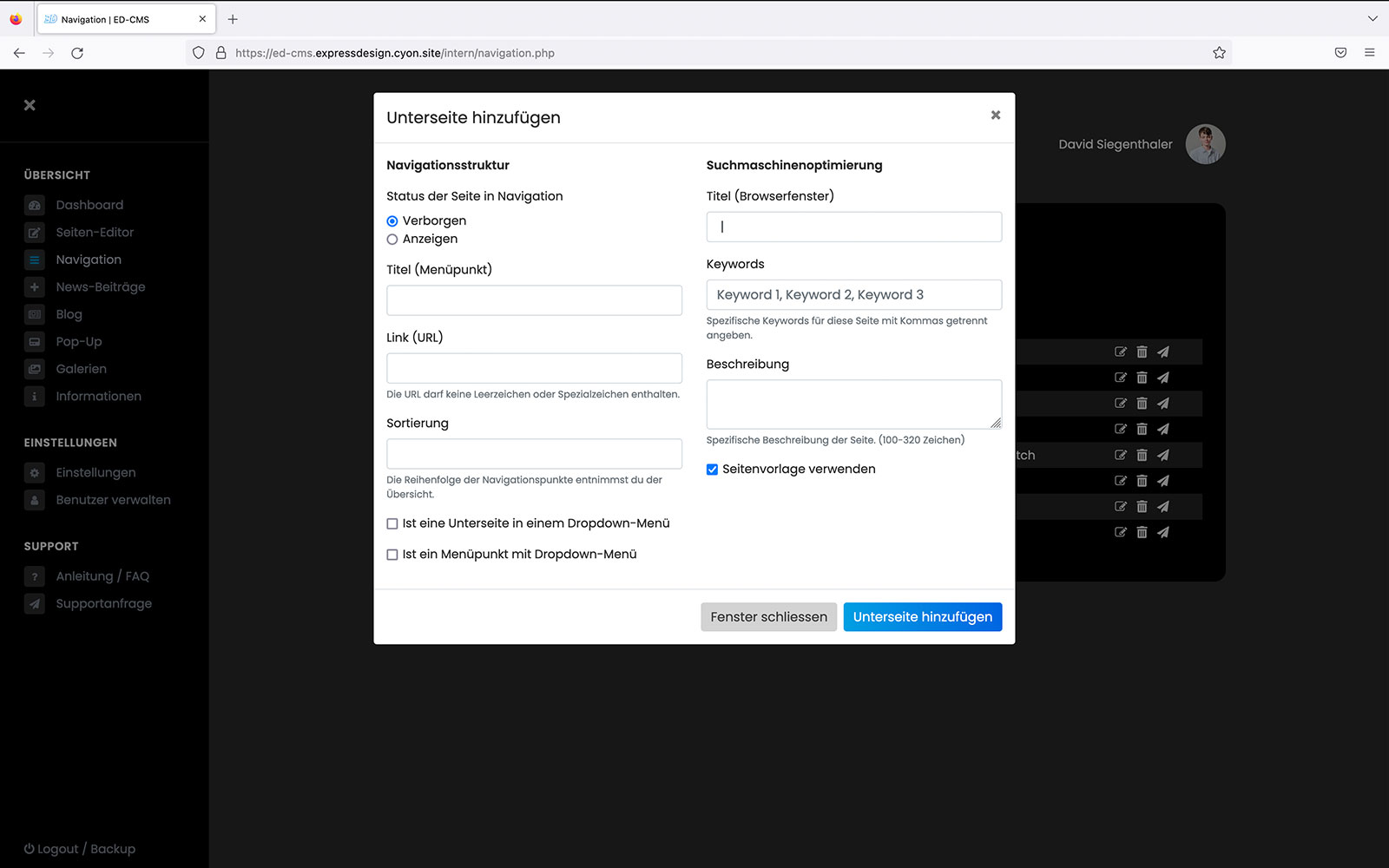 ED-CMS | Content Management System für deine Website Thun Bern Schweiz