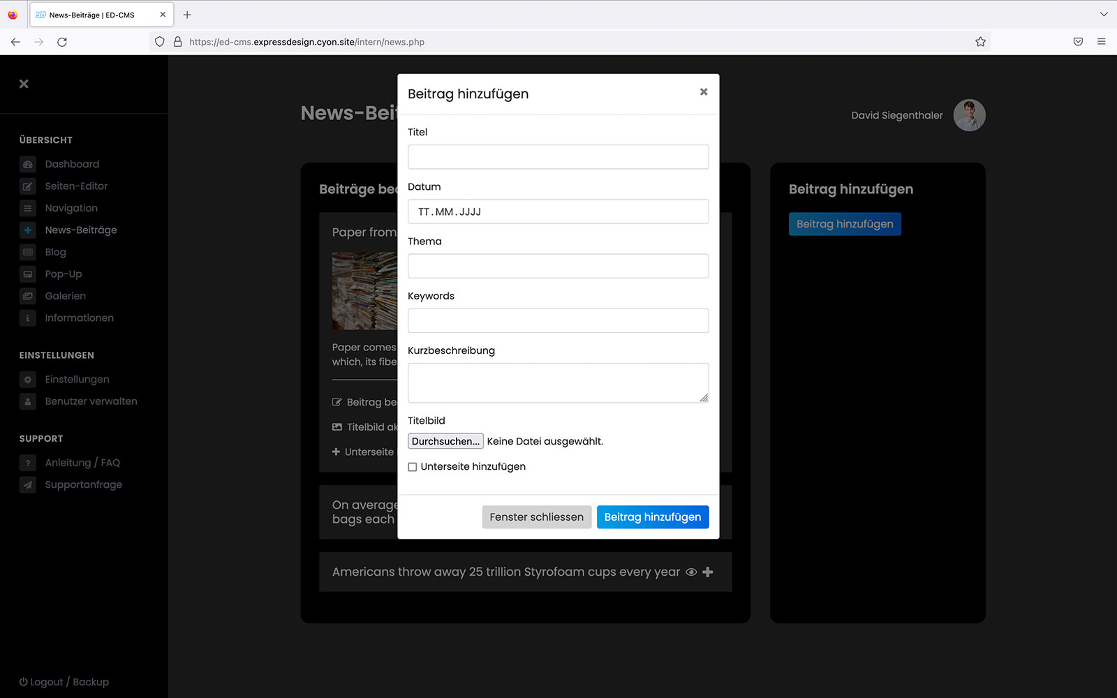 ED-CMS | Content Management System für deine Website Thun Bern Schweiz