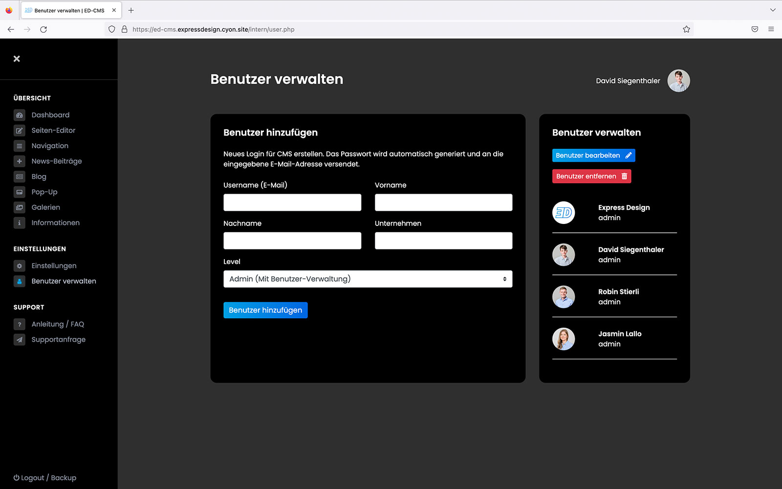 ED-CMS | Content Management System für deine Website Thun Bern Schweiz